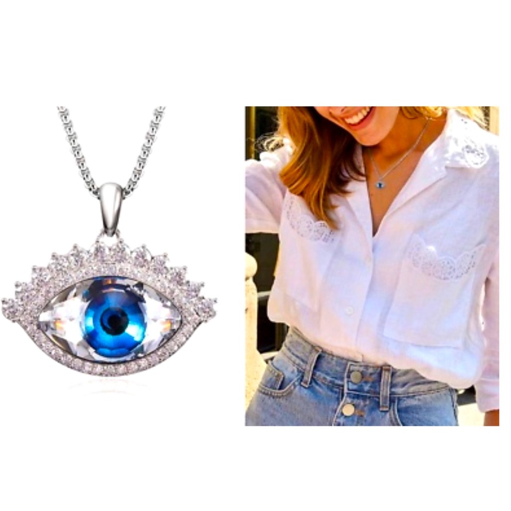 🆕🎉Evil eye crystal pendant necklace